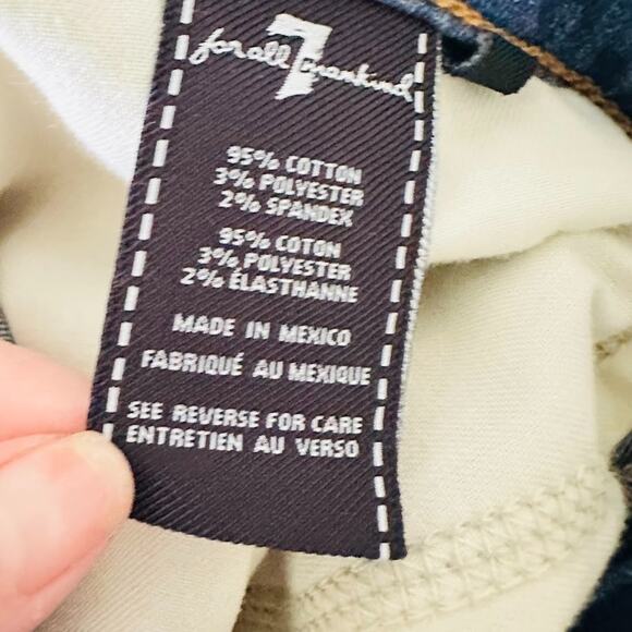 7 For All Mankind Jeans Mens Size 32 Blue Austyn Relaxed Straight Denim Stretch - Picture 7 of 10